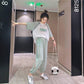 Cute Casual Sportswear Suit Female Summer Two-piece Suit Loose Cool Round Neck Short-sleeved T-shirt + Loose Sports Pants Fabric Light and Breathable