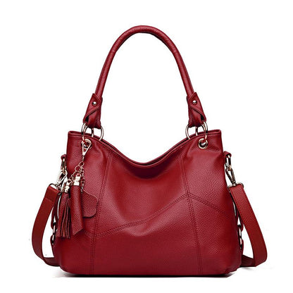 Trendy wild Woman bag Leather bag Big capacity European and American style Shoulder Handbag