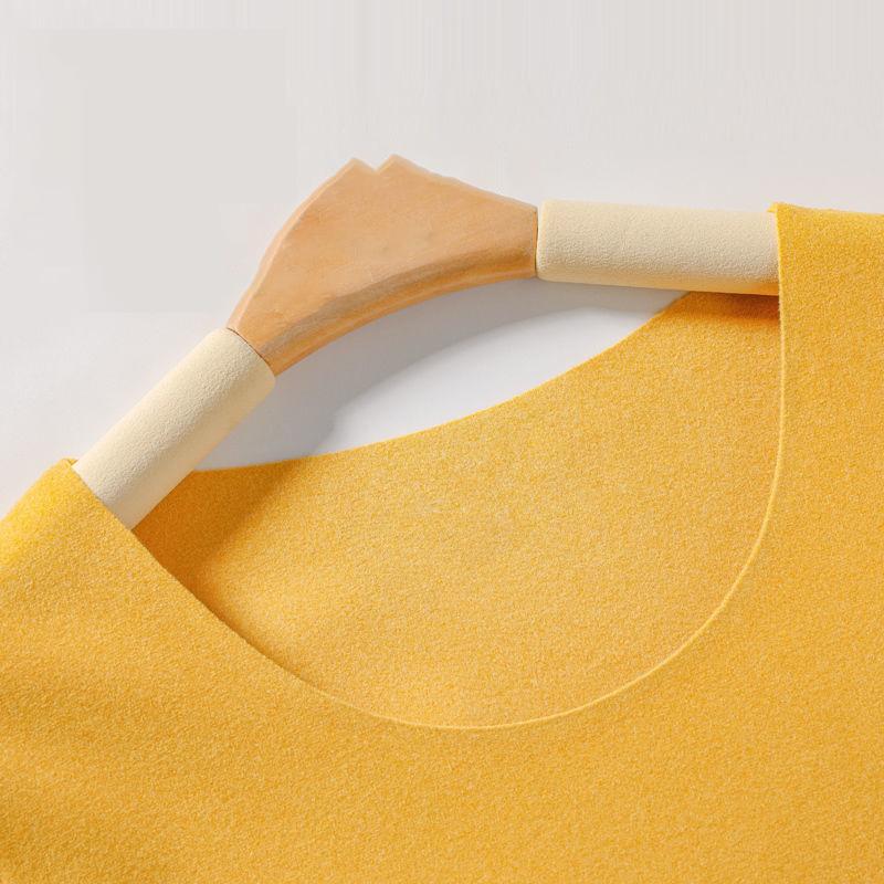 Women Winter Autumn Thermal Underwear Plus Velvet O-neck Female Tight Suit Thicken Windproof Comfortable Soft Lining Long Sleeve High Elasticity Slim