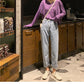 WTEMPO Women's  Jeans Summer Straight-Cut High-waisted Loose  Streetwear Daily Wear
