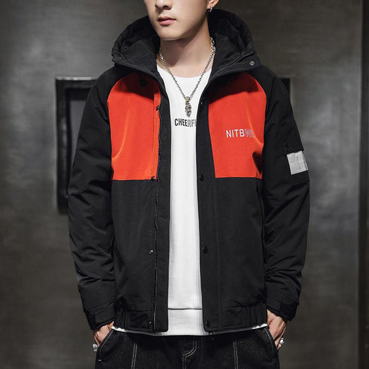 Autumn and Winter Men's Cotton Tooling Jacket Short Thick Padded Jacket Korean Version of The Trend of Handsome Lovers
