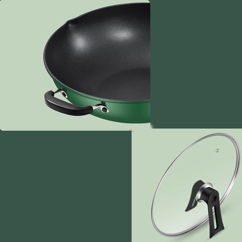 Wok Kitchen Multi-function Not Stocked Pot No Smoke Cooking Pot Furnace Gas Stove Universal Non-stick Pan Frying Pan with Cover