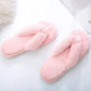 Warm Fluffy Slippers Women Cozy Faux Fur Cross Indoor Floor Slides Flat Soft Furry Shoes Ladies Female Celebrities Flip Flops