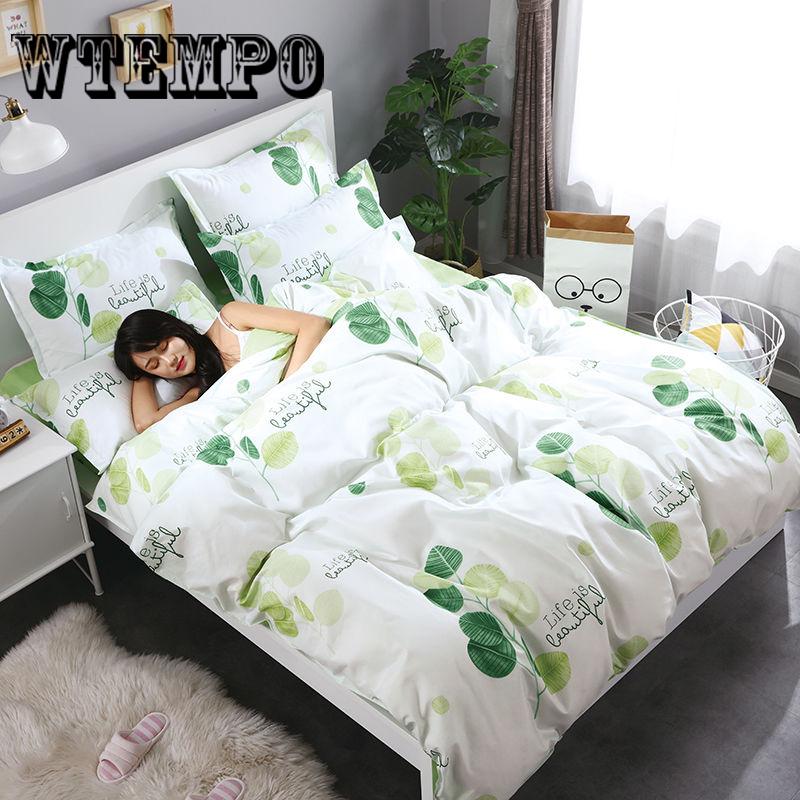 Wtempo Brand 3pcs Bedding Set Quilt Cover Duvet Cover Set Pillowcase Queen King Size Comforter Set