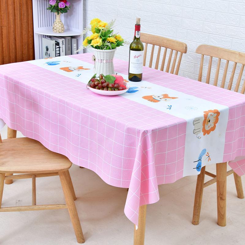 Tablecloth Waterproof and Oil-proof Disposable Tablecloth Rectangular Coffee Table Tablecloth European Tablecloth PVC Tablecloth Household