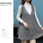 Autumn and Winter Long Vest Vest Skirt Large Size Loose Sleeveless Bottoming Shirt Fashion Casual Sweater Dress