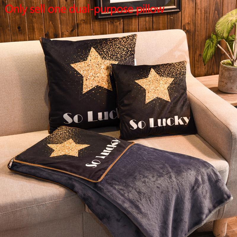Winter Coral Velvet Pillow Dual-use Pillow Variable Quilt Home Sofa Pillow Car Warm Artifact