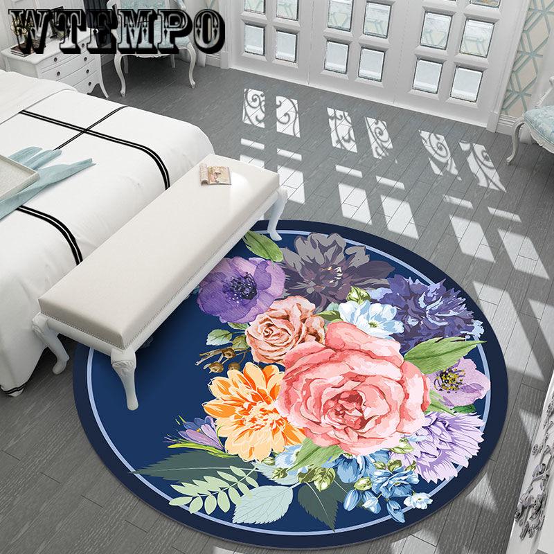 Chinese round carpet vintage wind carpet living room carpet soft room carpet sofa cushion yoga mat