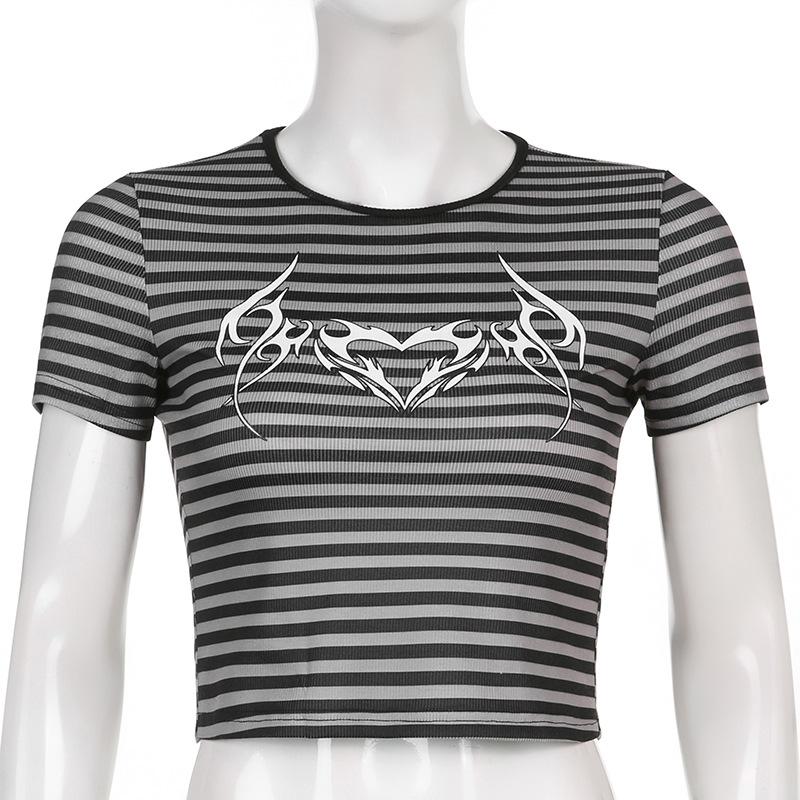 Woman T-shirts  Crop Top Yk2 Core Corset Fairy Grunge Alt Aesthetic Women Cyber Fairycore Gothic Style