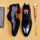 High-end Leather Shoes Pointed Toe Men's Business Leather Shoes Classic Black Brogue Men's Shoes Leather Wedding Shoes