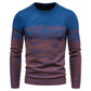 Men's Autumn and Winter Slim Gradient Round Neck Knit Sweater