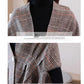 Plaid Shawl Cloak Spring and Autumn Women's Double-sided Woolen Coat British Style Retro Temperament Asymmetric