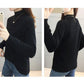 Fall/Winter Women Plus Velvet High-necked Sweater Short Thickened Warm Pullover Sweater Large Size Knit Jumper Bottoming Shirt