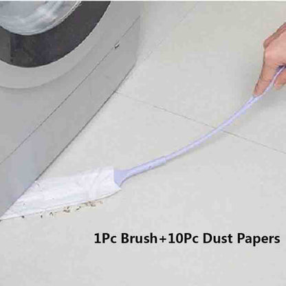 Lengthened Non-woven Cleaning Brush Flat Brush Head Dust Removal Gap Brush Long Handle