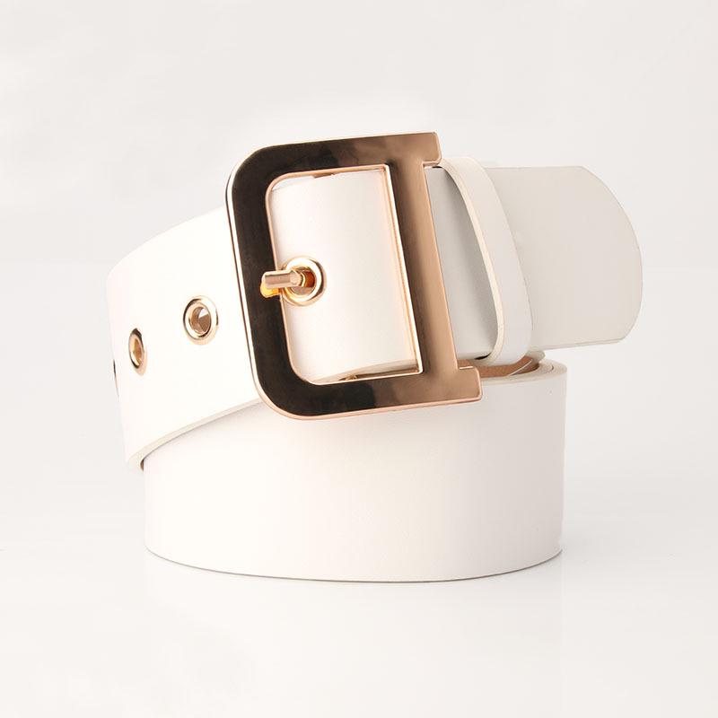 Ladies belt fashion D word buckle fashion wild dress wide belt decorative belt