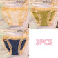 3PCS Cute Girly Lace Panties Antibacterial Cotton Crotch Sexy Panties Breathable Ladies Sweet and Comfortable Briefs
