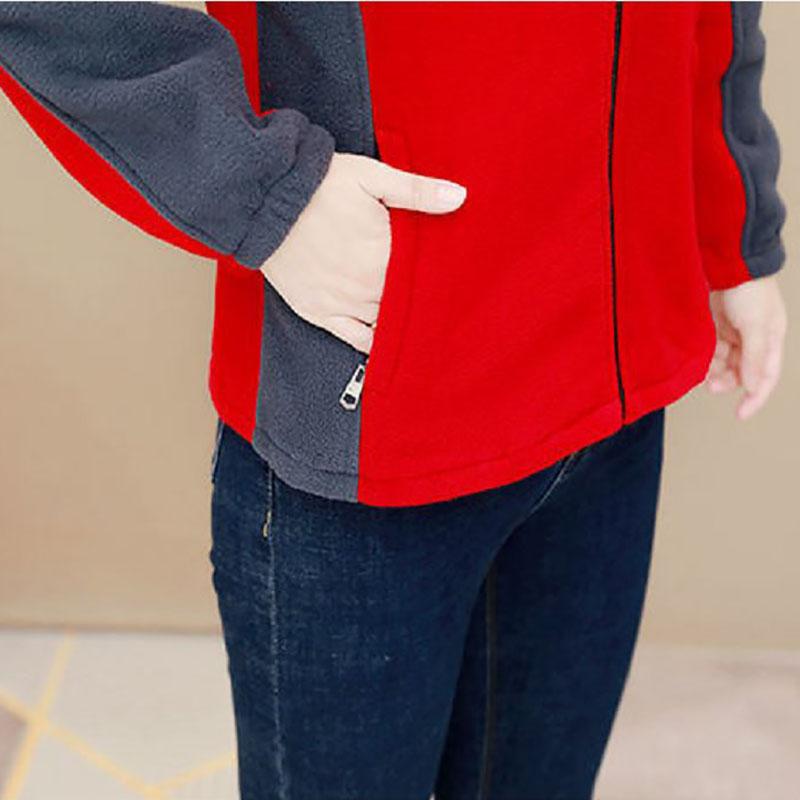 Winter Ladies Stand-collar Fleece Jacket Fashion Casual Thick Warm Short Cardigan Jacket Suitable for Women
