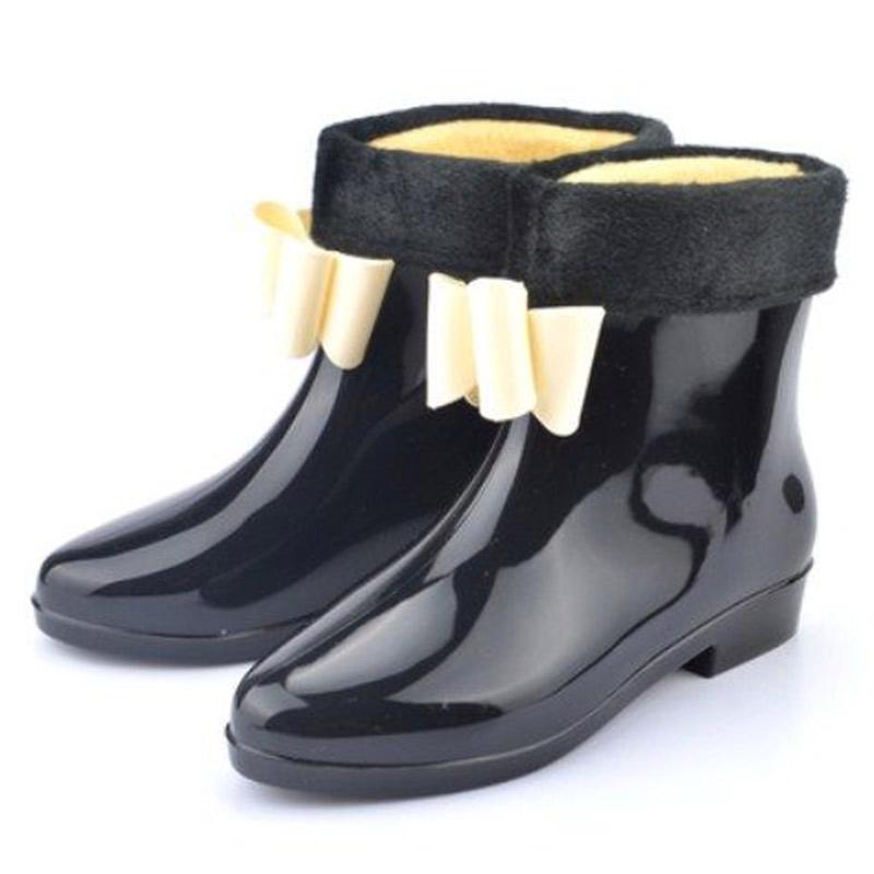 Rain Boots Female Student Short Rain Boots Fashion Adult Water Boots Rubber Shoes Non-slip Overshoes Waterproof Shoes In The Tube
