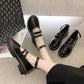 Small Leather Shoes Female British Retro Trifle Bottom Comfortable  Versatile Mary Jane Shoes High Quality