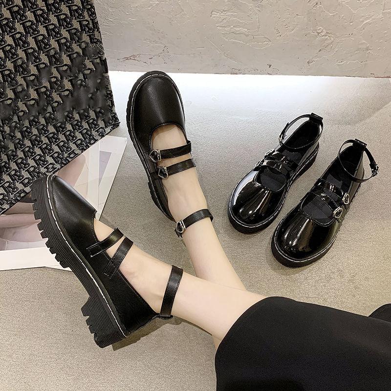 Small Leather Shoes Female British Retro Trifle Bottom Comfortable  Versatile Mary Jane Shoes High Quality