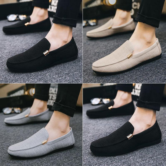 Canvas shoes Peas shoes men's casual shoes trend one pedal lazy shoes wild men's shoes breathable