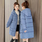 Winter Women's Mid-length Hooded Cotton Jacket Thick and Comfortable Large Size Loose Warm Jacket