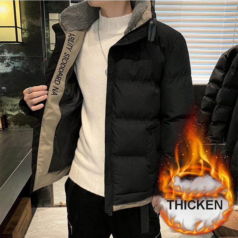 Down Padded Jacket Men's Winter Fashion Trend Short Student Tooling Thick Warm Jacket