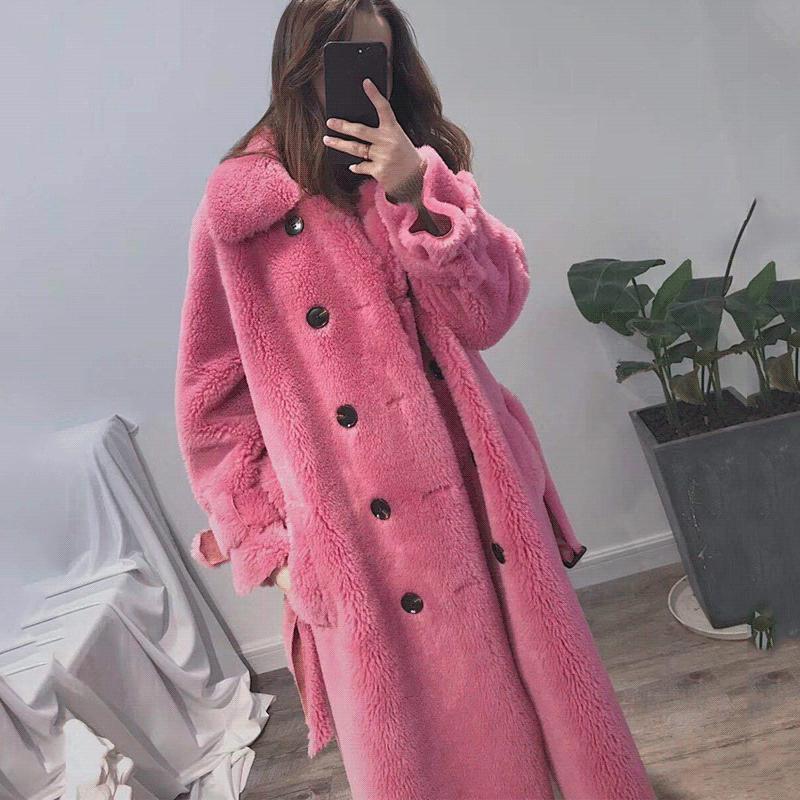 Windbreaker Trend Wild Woolen Coat Spring and Autumn Large Size Woman's Clothing Long Sleeve
