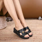 Women's  Slippers Summer Outdoor Wear Thick Bottom Wedge Heel Indoor Non-slip Slippers