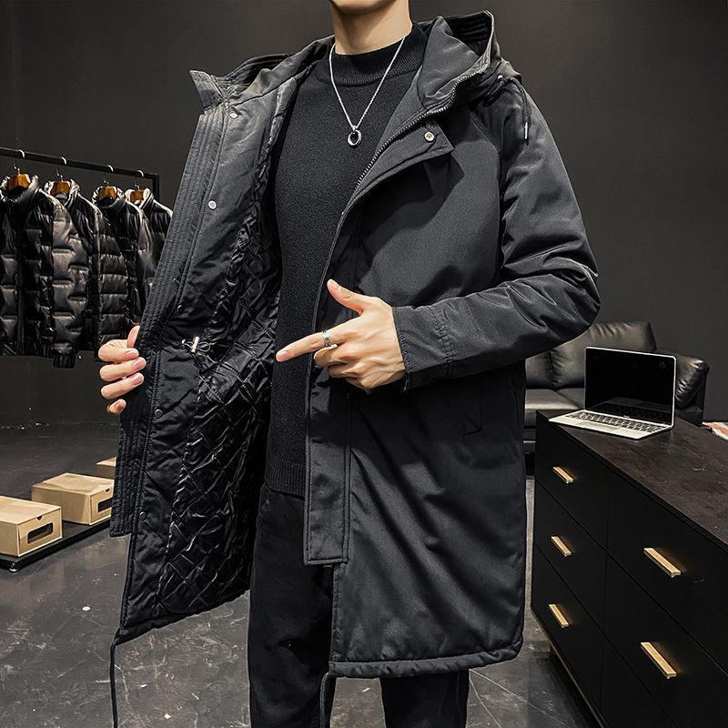 Cotton Men's Winter Jacket Korean Version of The Trend of Mid-length Down Cotton Jacket Loose Large Size Thick Winter Jacket