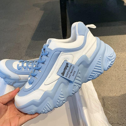 Fashion Student Breathable Shoes Spring and Summer Versatile Platform Sneakers Casual Outdoor Running Shoes
