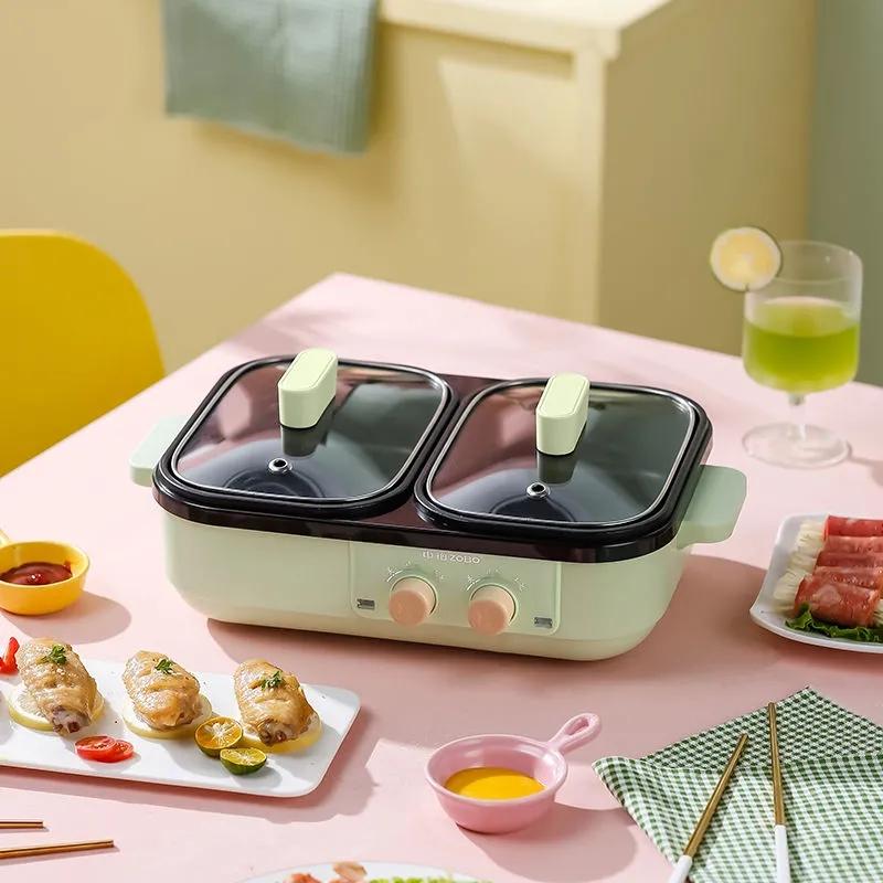 Multi-function Cooking Shabu-shabu and Roasting One Pot Non-stick Pot All-purpose Pot Household Pot Two-in-one Barbecue Stove