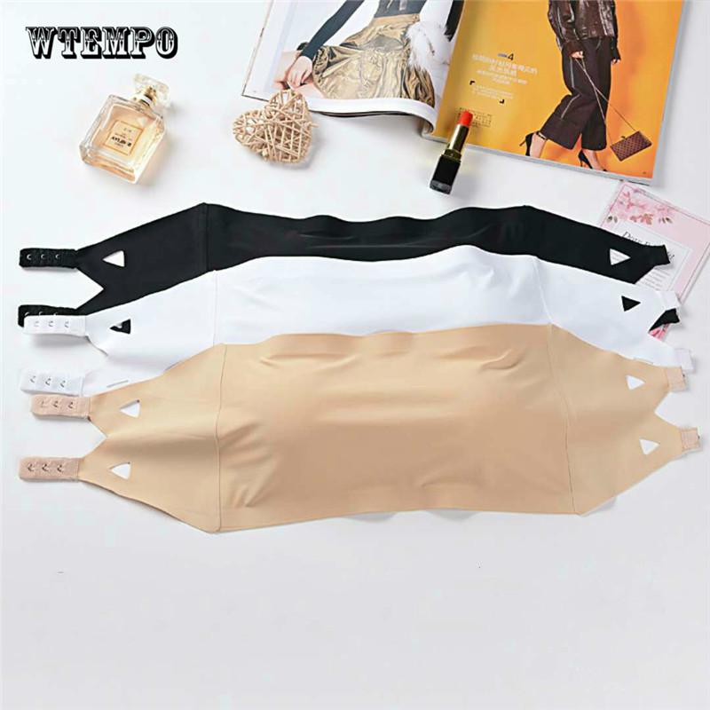 One Piece Strapless Bra Underwear Women Black White Brasier Mujer Full Cup Invisible Bras Seamless