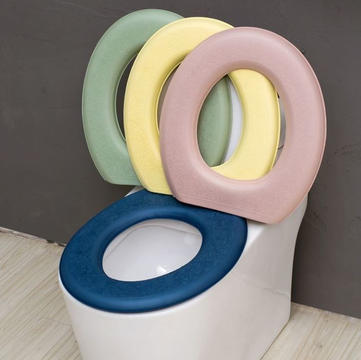 EVA Waterproof Washable Toilet Seat Cover Universal Household Sticky Toilet Seat Four Seasons Available Toilet Seat Toilet Seat