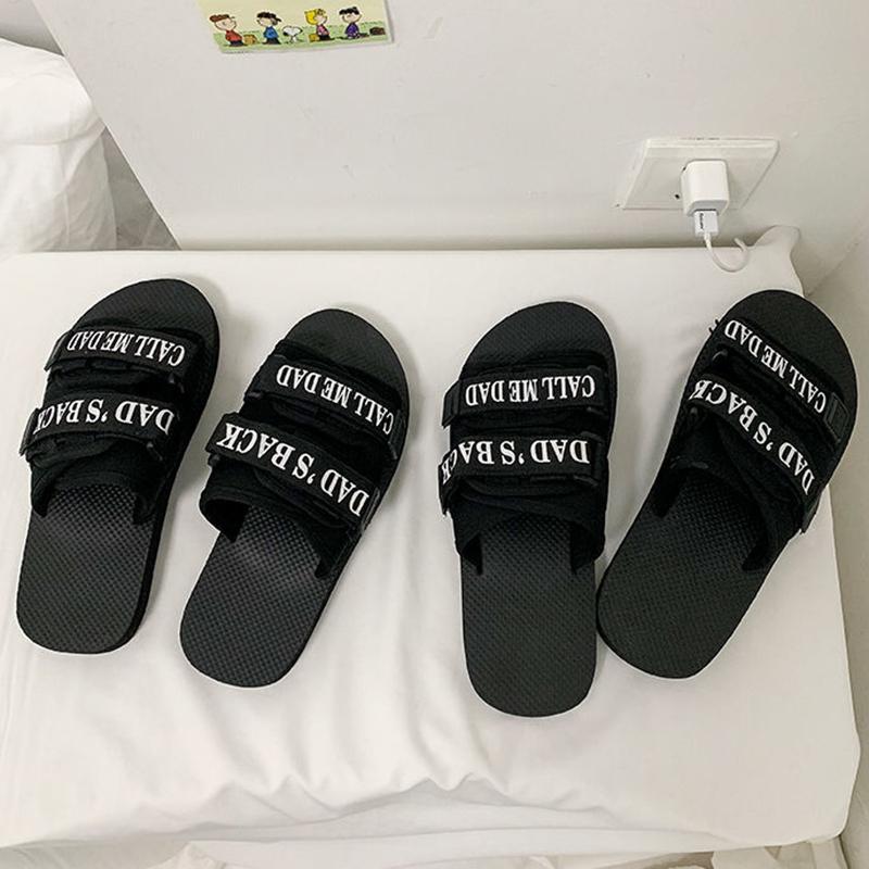 Sandals and Slippers Women's Summer Outdoor Wear Fashion All-match Slippers Korean Couple Students Non-slip Beach Shoes