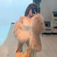 Winter and Spring Fashion Imitation Raccoon Fur Woven Fur Coat Female Mid-length Haining Fur Coat