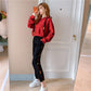 Sports Suits Small Women's Short Round Neck Pullover Sweater Suits Women's Foreign Style Thin Harem Pants Casual Temperament