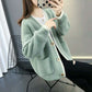Autumn and Winter Mohair Loose Sweater Casual Knitted Cardigan Jacket Simple Thread Female Jacket