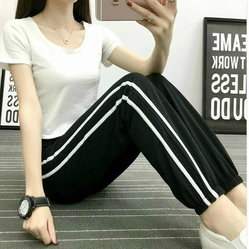 Summer Thin Sports Pants Female Students Large Size Casual Pants The Feet Were Thin and Loose Wild Harem Pants Ladies