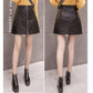 High Waist Leather Skirt Women Sexy Mini Bodycon Pencil Skirts Spring Front Zipper PU A-Line Skirt