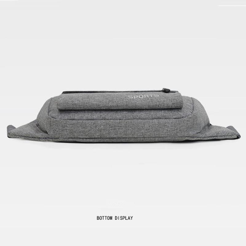 Unisex Casual Waist Packs Shoulder Bag Canvas Crossbody Bags Zipper Adjustable Belt Sport Travel Outdoor Mobile Phone Key Waterproof