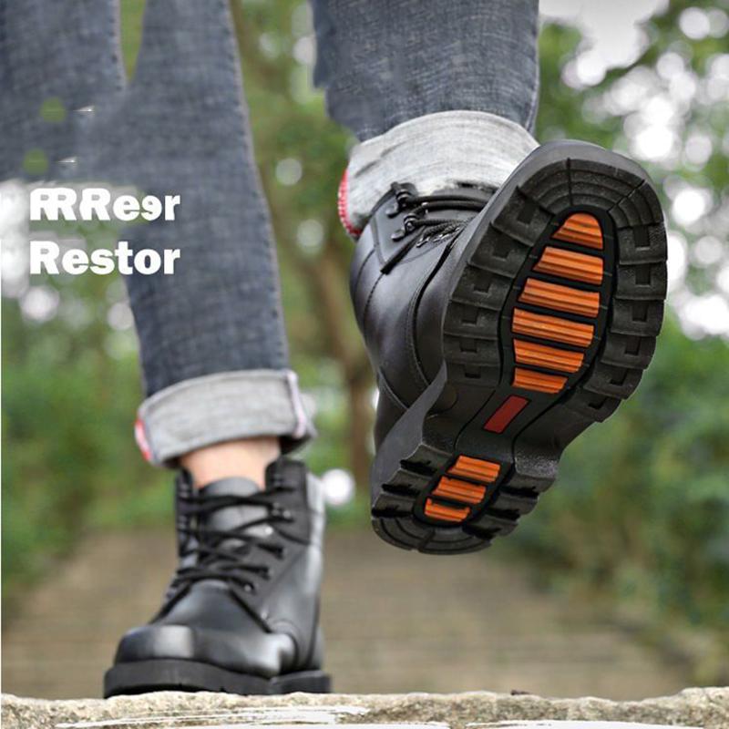 New Faux Leather Boots Winter Cotton Boots for Men and Women Warm Cotton Shoes Combat Boots Non-slip Thick-soled Martin Boots