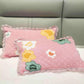 2PC Crystal Velvet Thermal Pillowcase Double Soft Skin-friendly Thermal Pillowcase