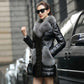 Women's Winter Korean Loose Quilted Coat Warm Stand-collar Down Jacket Women's Glossy Mid-length Down Jacket
