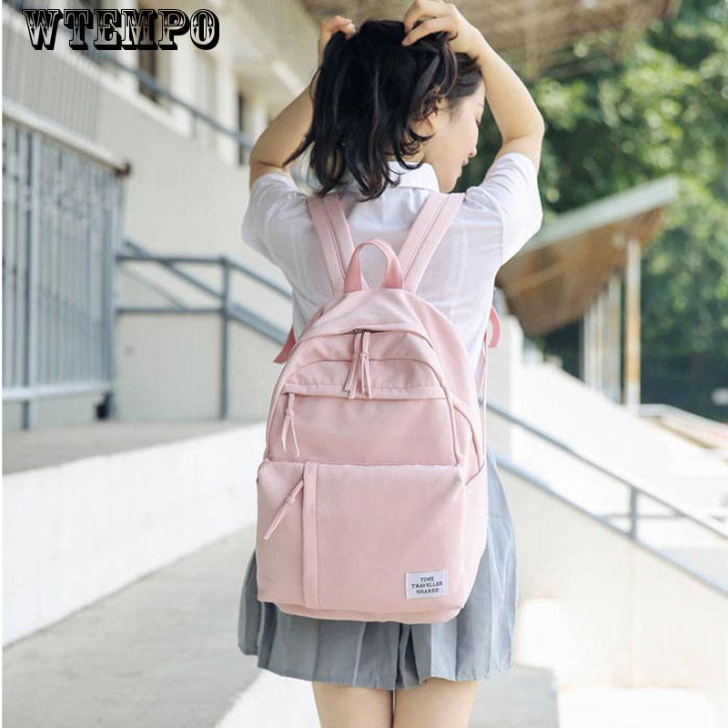Backpack Fashion Women Oxford Fabric Cute Solid Color Backpack Girls School Bag