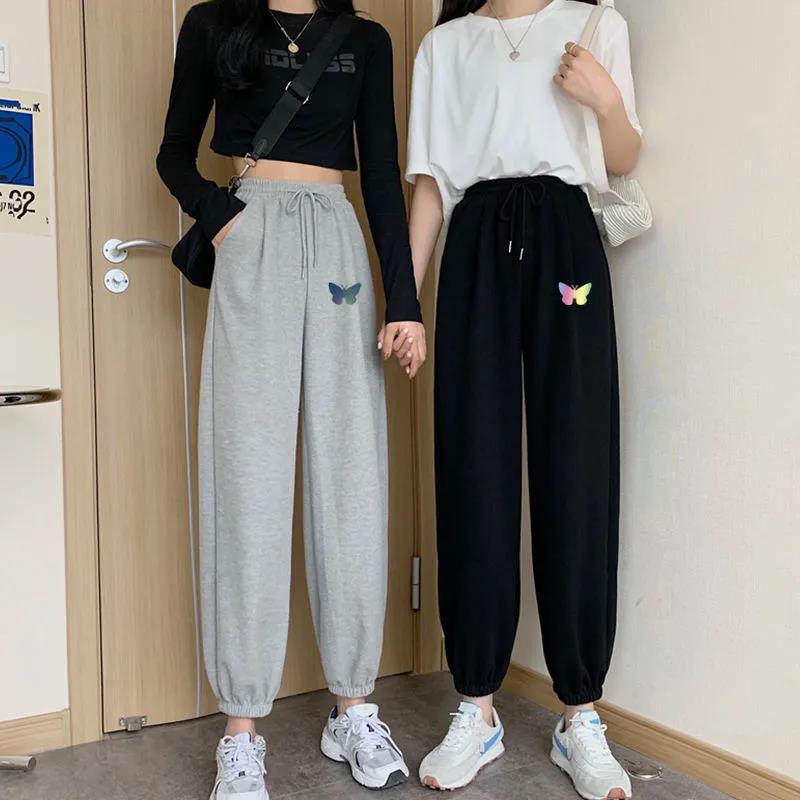 Gray Sweatpants Women Loose and Thin Wild Harlan Casual Pants Autumn Korean Students High-waisted Trousers