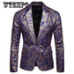 Gilding One Button Suit Jacket Party Weeding Tuxedo Blazer Men