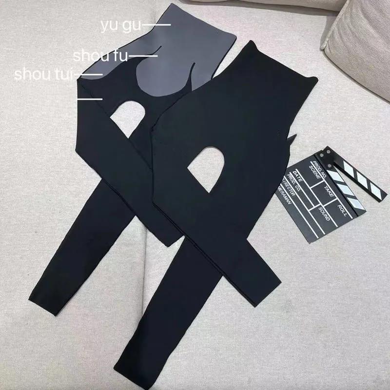 Shark Pants Women's Outer Wear Leggings Thin Suspension Pants Abdomen Hips High Waist Tight-fitting Cropped Trousers Spring and Autumn Models