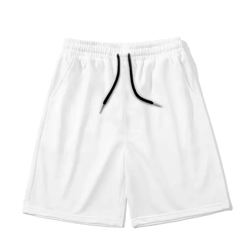 Pure Cotton Sports Shorts Men's Pure Black and White Summer Casual Five-point Pants Loose Wild Shorts