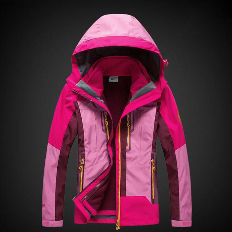 Men's and Women's Outdoor Sportswear Windproof Mountaineering Clothes Thick Hooded Detachable Two-piece Jacket Fleece Soft Shell Cycling Jersey